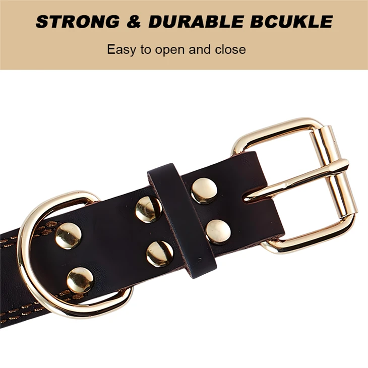Dog Collar, Genuine Leather Dog Collar