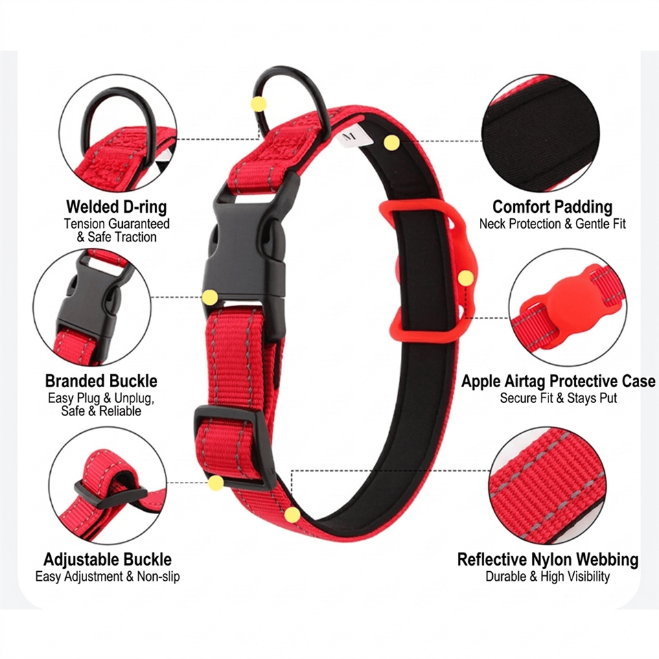 Dog Collar With GPS Holder high quality
