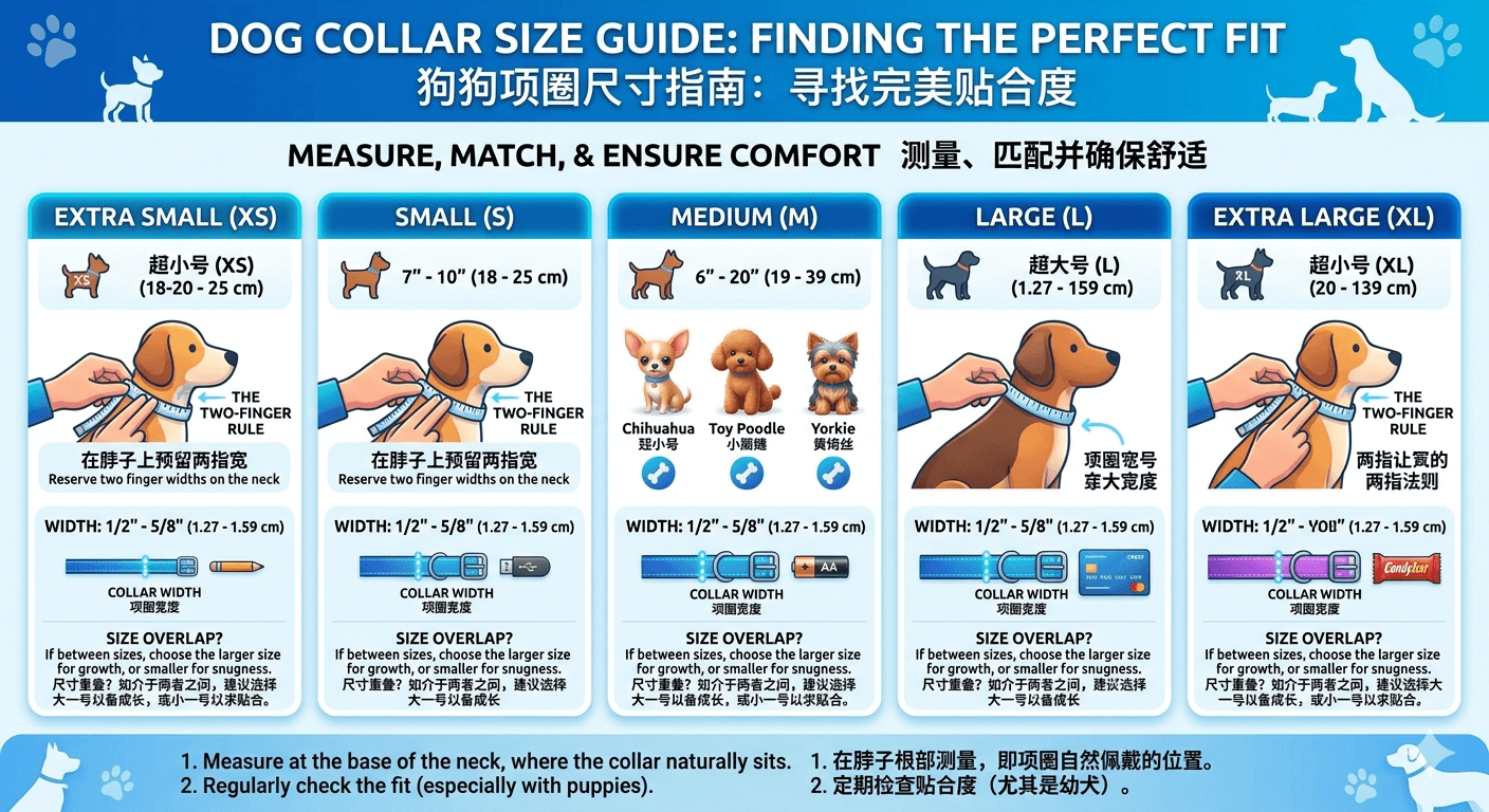 Dog Collar Size Chart Dog Collar Size Chart