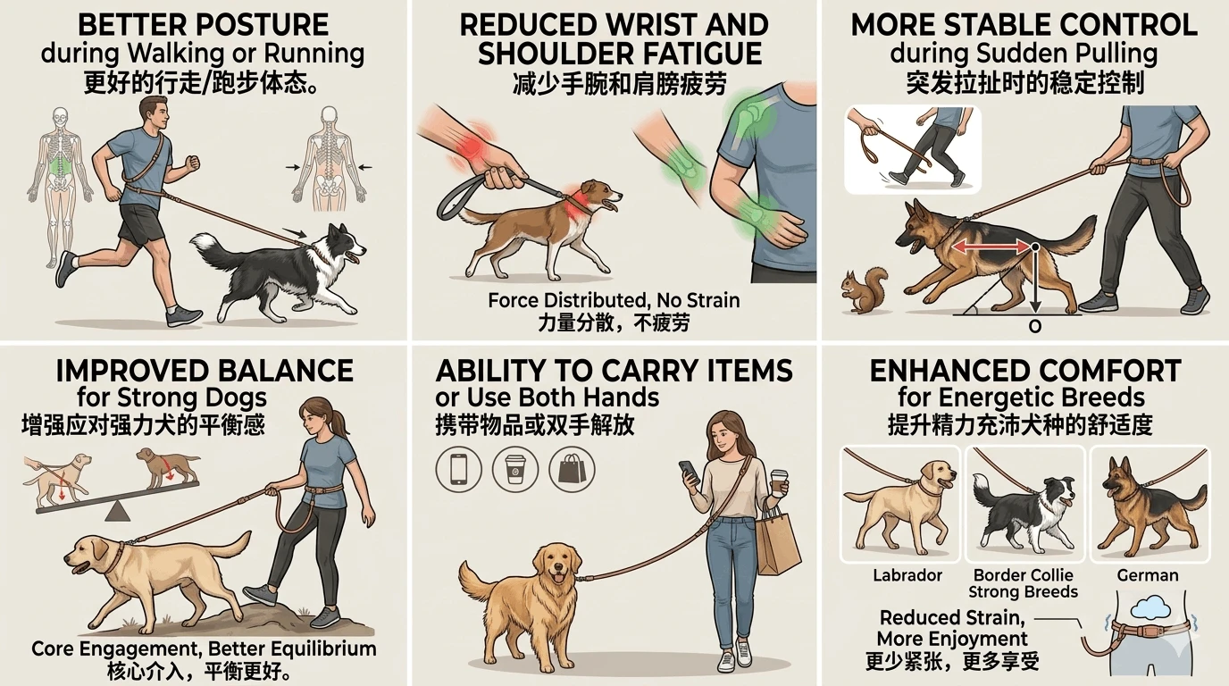 waist dog leash waist dog leash