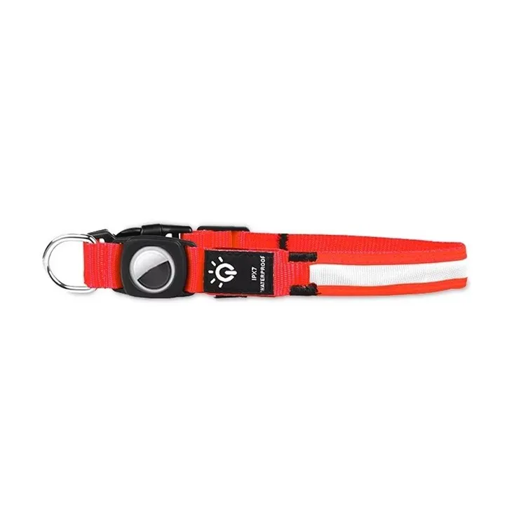 LED Dog Collar with Airtag Holder Waterproof 11