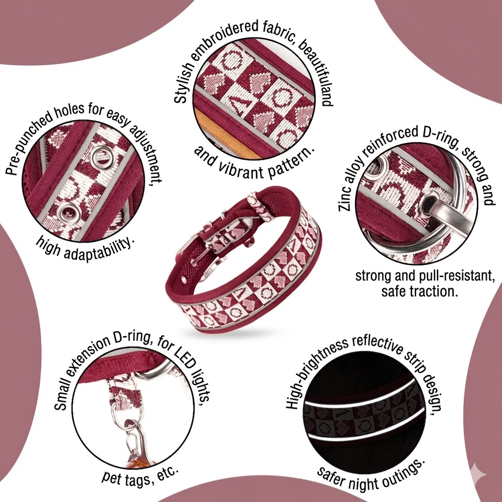 Nylon Jacquard Collar Nylon Jacquard Collar