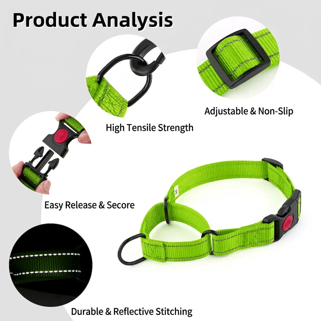 Martingale collar with quick release buckle Martingale collar with quick release buckle