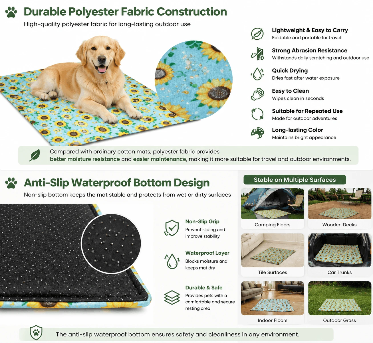 Outdoor Portable Pet Mat Outdoor Portable Pet Mat