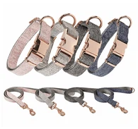 Herringbone Dog Collar And Leash Set
