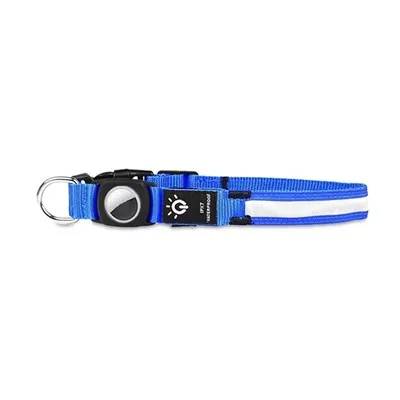 LED Dog Collar With AirTag Holder